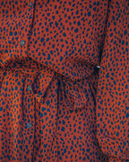 Bubby Printed Button Down Midi Shirt Dress Rust FINAL