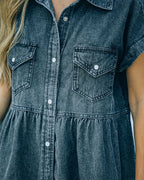 Madden Button Down Denim Shirt Dress