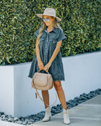 Madden Button Down Denim Shirt Dress