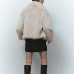 Fake Fox Fur Chic Ins Short Luxury Big Collar Cool Girls Fur Coat
