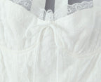 FallFresh Simple Lace Halter Suspender Dress