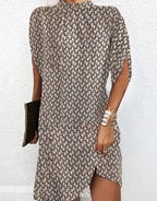 Assunta Effortless Fashionable Batwing Sleeve Dress Elevated Occasion Wear