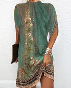 Assunta Effortless Fashionable Batwing Sleeve Dress Elevated Occasion Wear