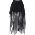 Fashion Net Yarn HighWaisted Irregular for Women Gothic Style Summer Casual Sexy Skirt