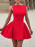 Sexy Backless A-Line Elegant Chic Sleeveless Mini Dresses Ladies Night Party Dress
