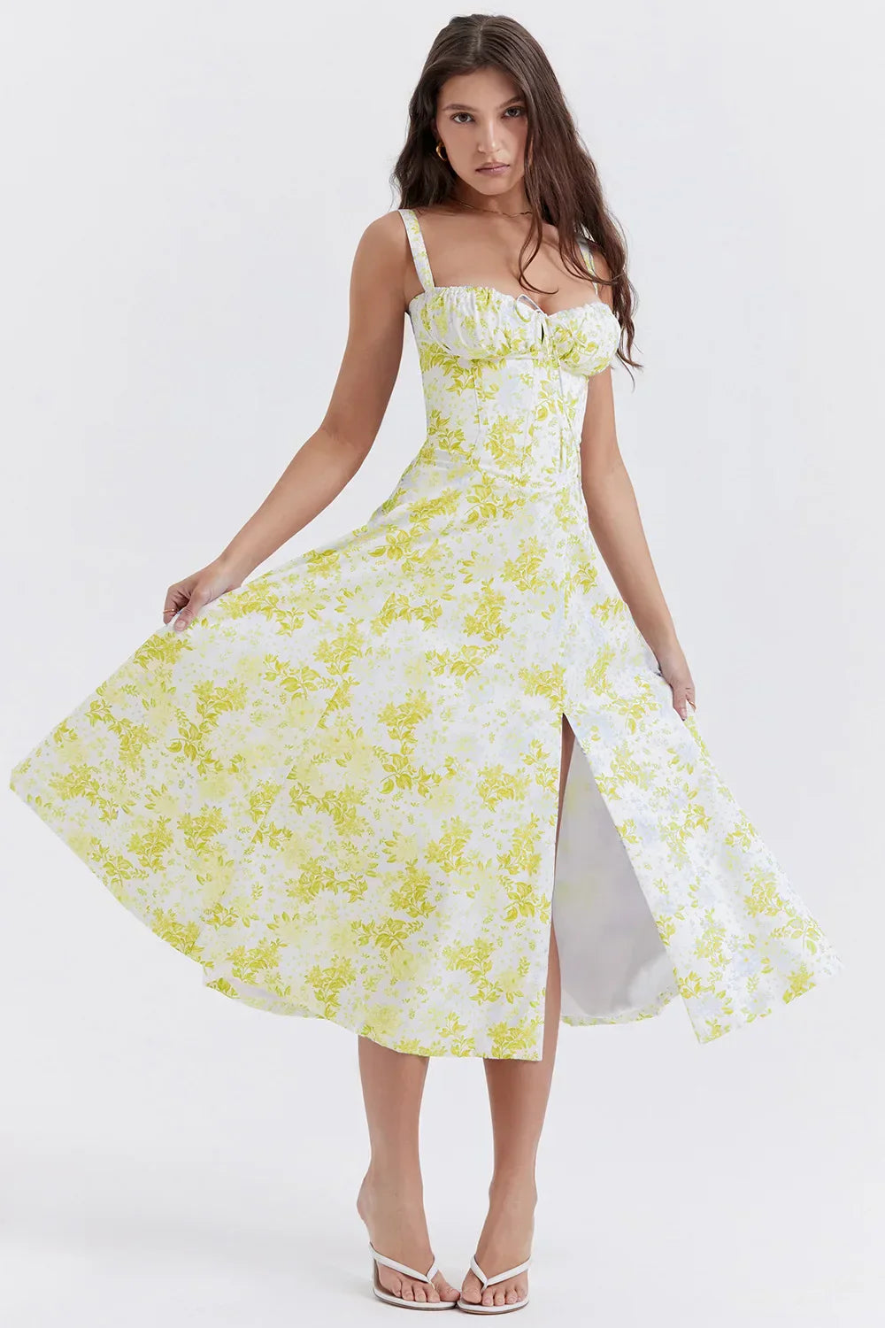 Fashion Temperament Sleeveless Maxi Casual Summer Floral Dress