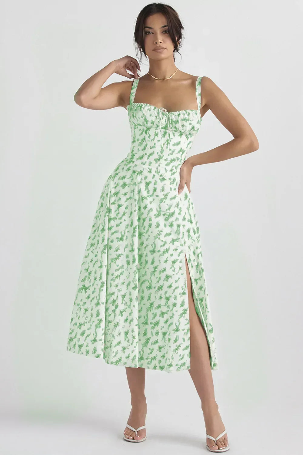 Fashion Temperament Sleeveless Maxi Casual Summer Floral Dress