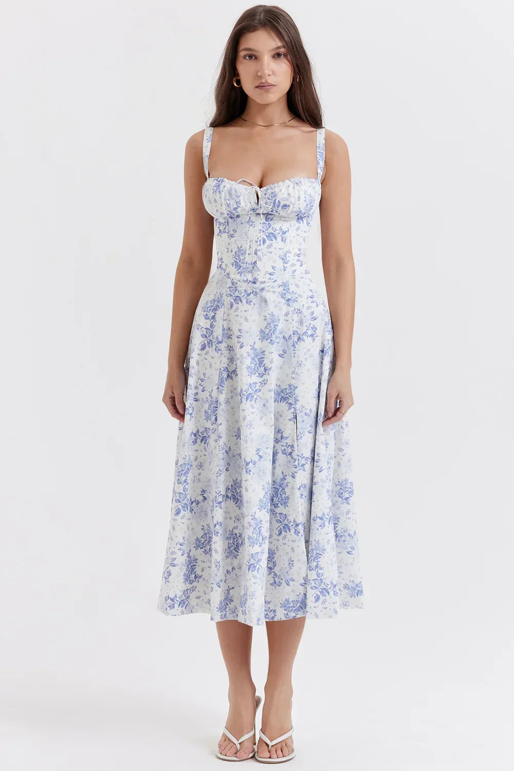 Fashion Temperament Sleeveless Maxi Casual Summer Floral Dress