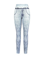 Fashionable Imitation Denim Tightfitting Comfortable Casual Sport Leggings
