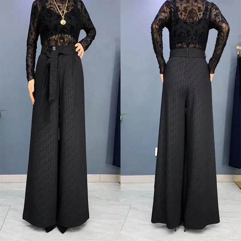 Fashionable Draping Wide Leg Pants