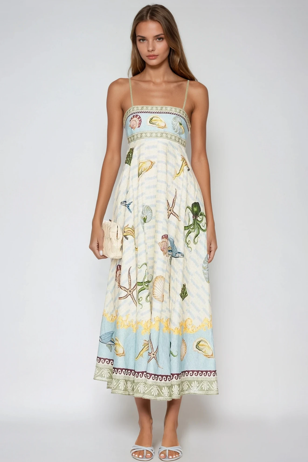 Fatema Spaghetti Print Maxi Dress