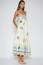 Fatema Spaghetti Print Maxi Dress