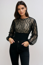 Fatimatou Long Sleeve Lace Top