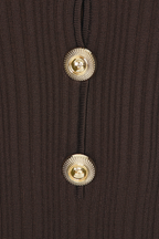 Faustin V Neck Button Knit Midi Dress
