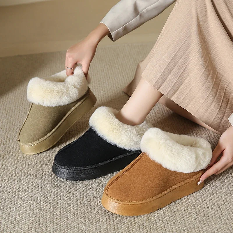 Faux Fur NonSlip Warm Fashion Short Comfortable Platform Snow Boot