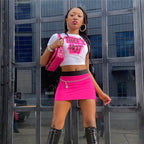 Hot Girl Graffiti Letter Tee