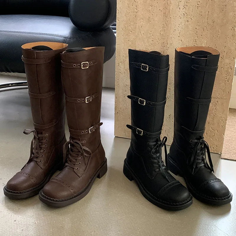 Fashionable Chic SlipOn Stylish Pointed Toe Knee High Boots