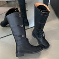 Fashionable Chic SlipOn Stylish Pointed Toe Knee High Boots