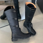 Fashionable Chic SlipOn Stylish Pointed Toe Knee High Boots