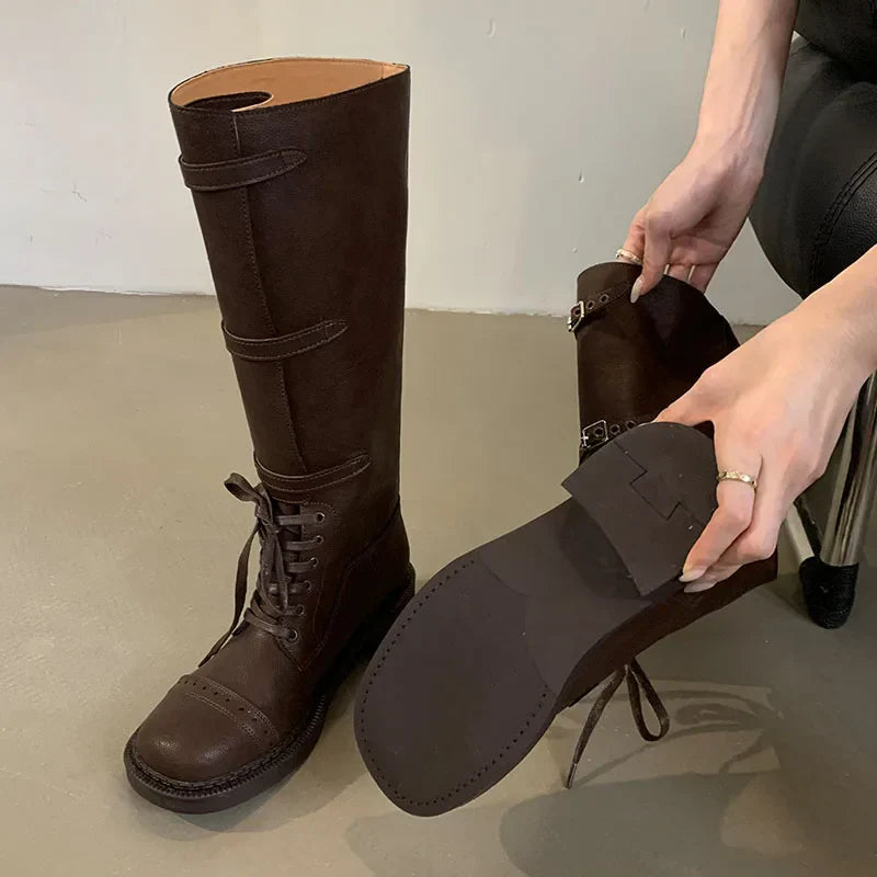 Fashionable Chic SlipOn Stylish Pointed Toe Knee High Boots