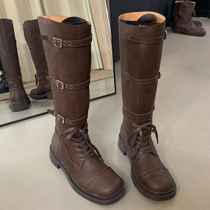 Fashionable Chic SlipOn Stylish Pointed Toe Knee High Boots