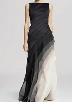 Guadalupe Timeless Irregular High Waisted Ombre Dress Evening Wear Edit