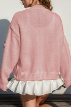 Floral Crochet Button-deon Cardigan