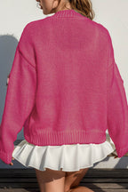 Floral Crochet Button-deon Cardigan