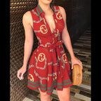 Floral Print Summer Beach Dress
