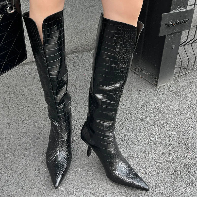 Chic Trendy Comfortable SlipOn Elegant Knee High Boots