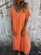 Carmen Elevated Women's V Neck Midi Dress Occasion Wear