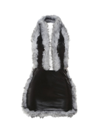 Backless Leather Mini Dress