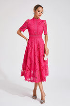 Hallie | Lace Midi Dress