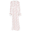 French Printed Bell Sleeve Casual Maxi Dress
