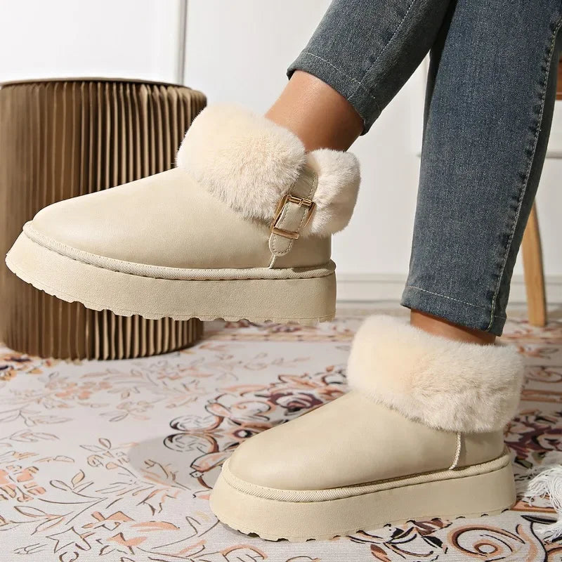 Furry Plush Warm Newest Comfortable NonSlip Thick Bottom Snow Boot