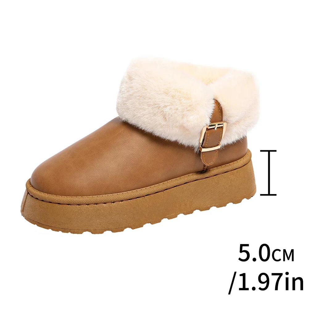 Furry Furry Women Shoes 2024 Newest Design Women's Boots Winter Plush Warm Snow Boots Nonslip Thick Bottom Ladies Cotton Boot