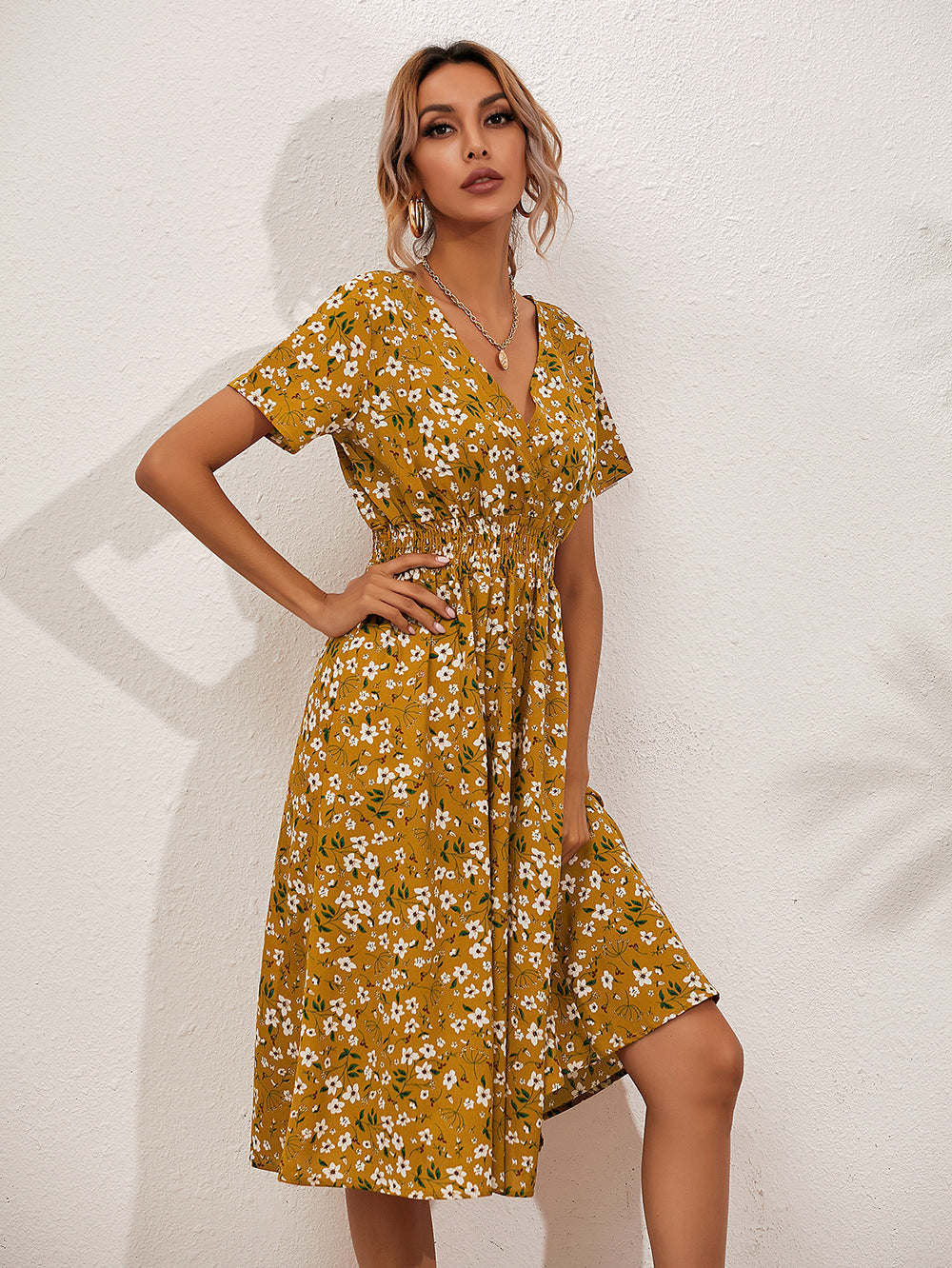 Bianca Elevated Summer Dress with Floral Print Occasion Wear