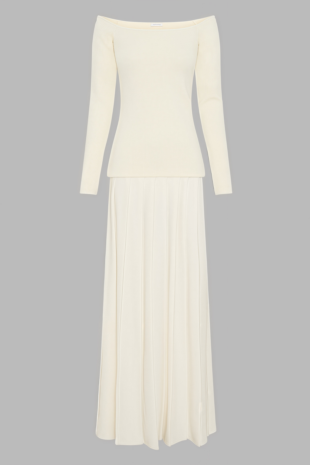 Waldend Knit Off Shoulder Maxi Dress