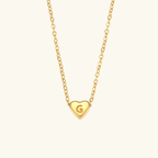 Golden Heartbeat - Initial Necklace