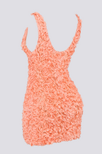 Tatiana Minimalist Floral Mini Dress with Plunging Neckline Evening Wear Edit