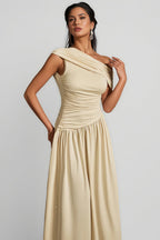 Wexelle One Shoulder Ruched Maxi Dress