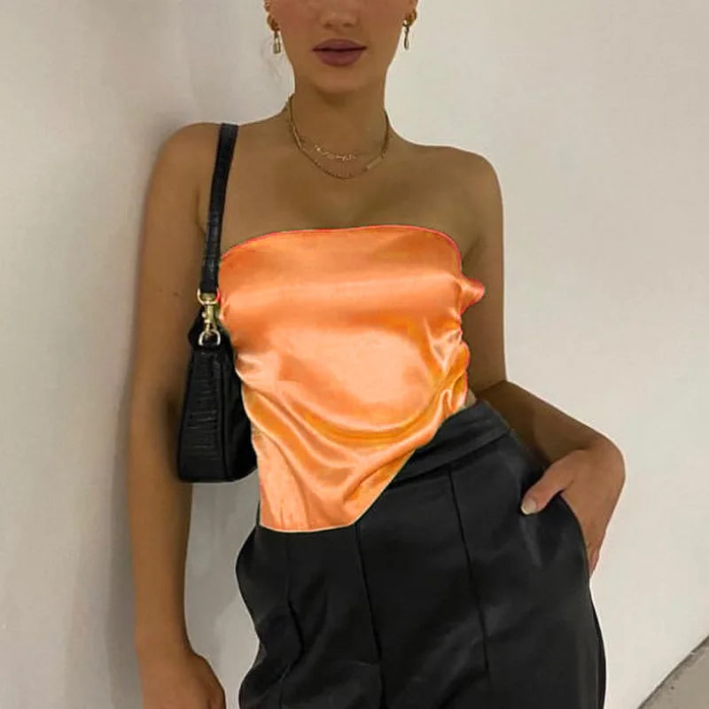 Strapless Bandage Bustier Crop Top