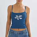 Boho Floral Knit Crop Top