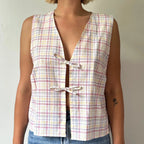 Tie Front V-Neck Crop Top