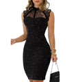 DressBetty - 2024 Contrast Glitter Party Lace Dress