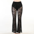 Harajuku Sexy Punk Grunge High Waist Cosplay Summer See Through Pants