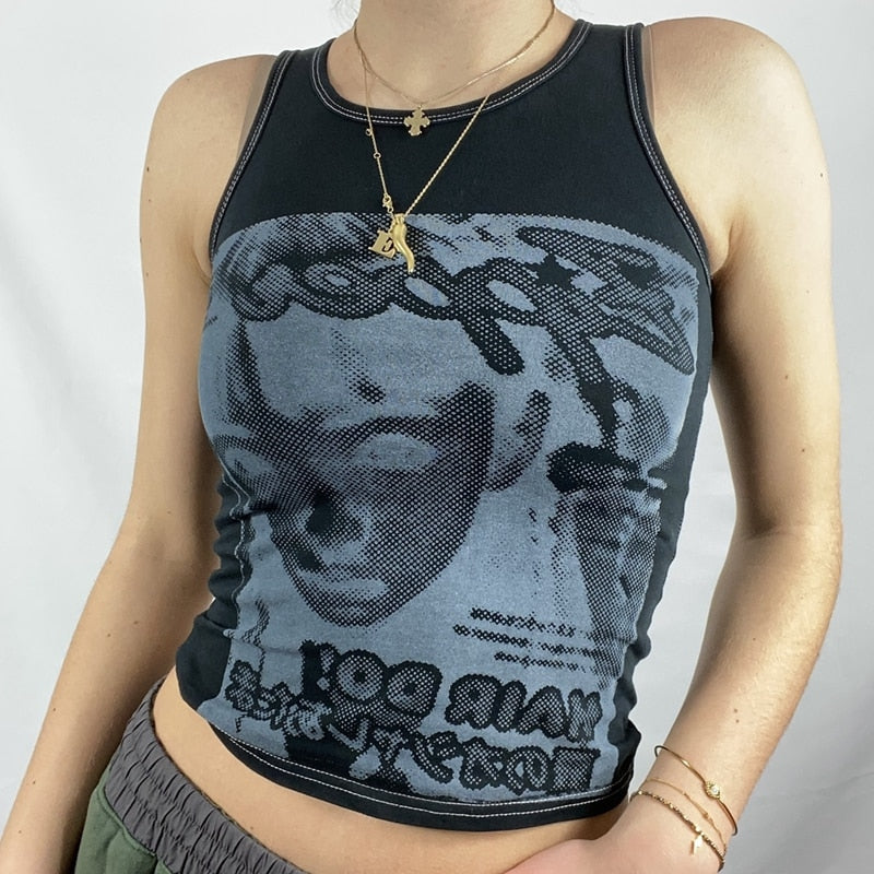 Gothic Vintage Sleeveless Tank Top