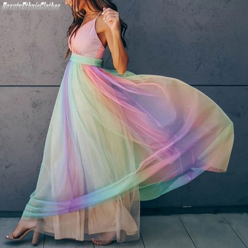 Marilyn Statement V Neck Long Dress Boutique Collection
