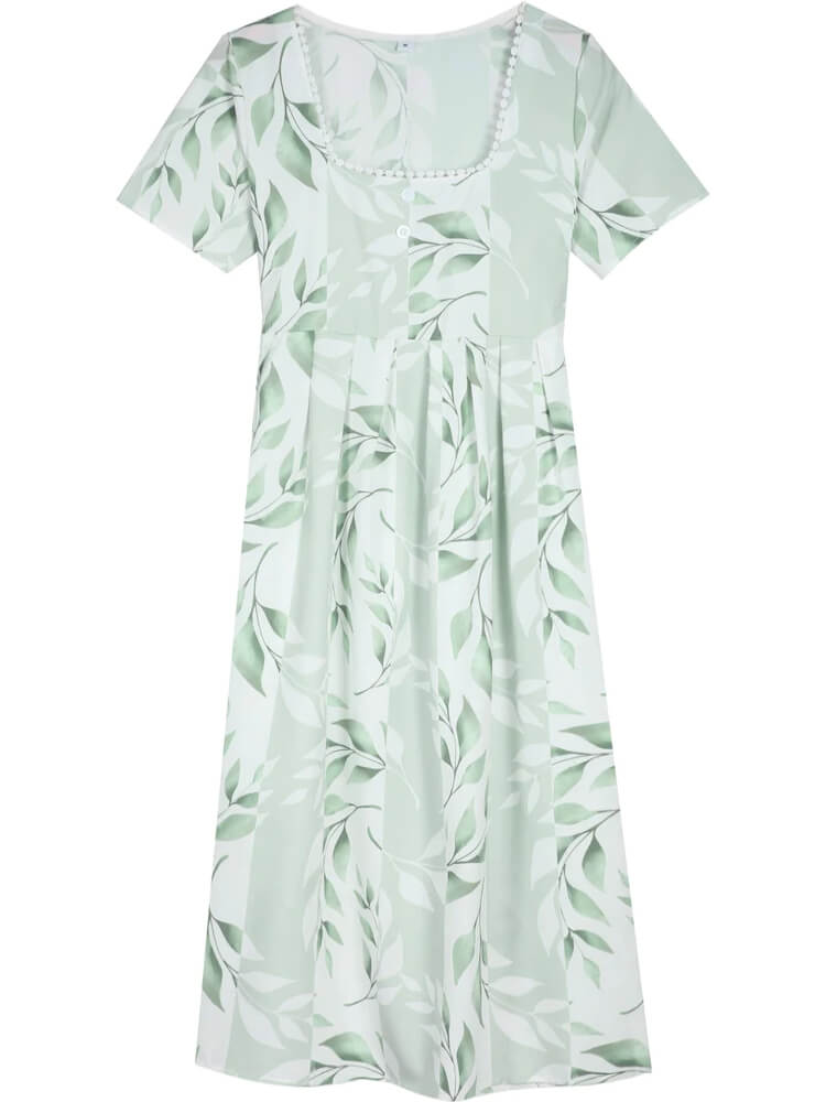 Green Garden Stroll Striped Color Block Midi Dress