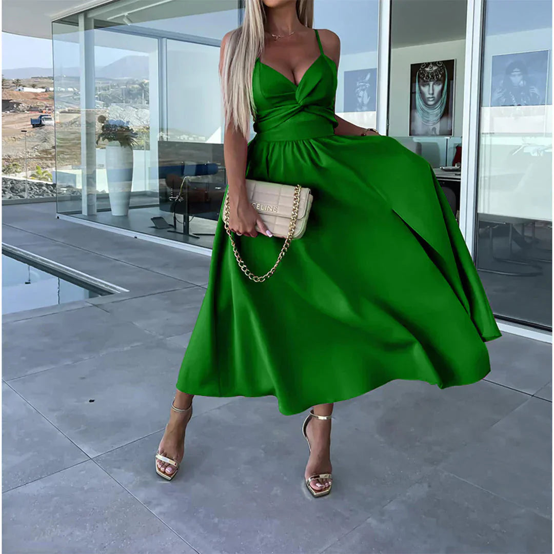 Florencia Premium Summer Dress with a Slit Designer Edit